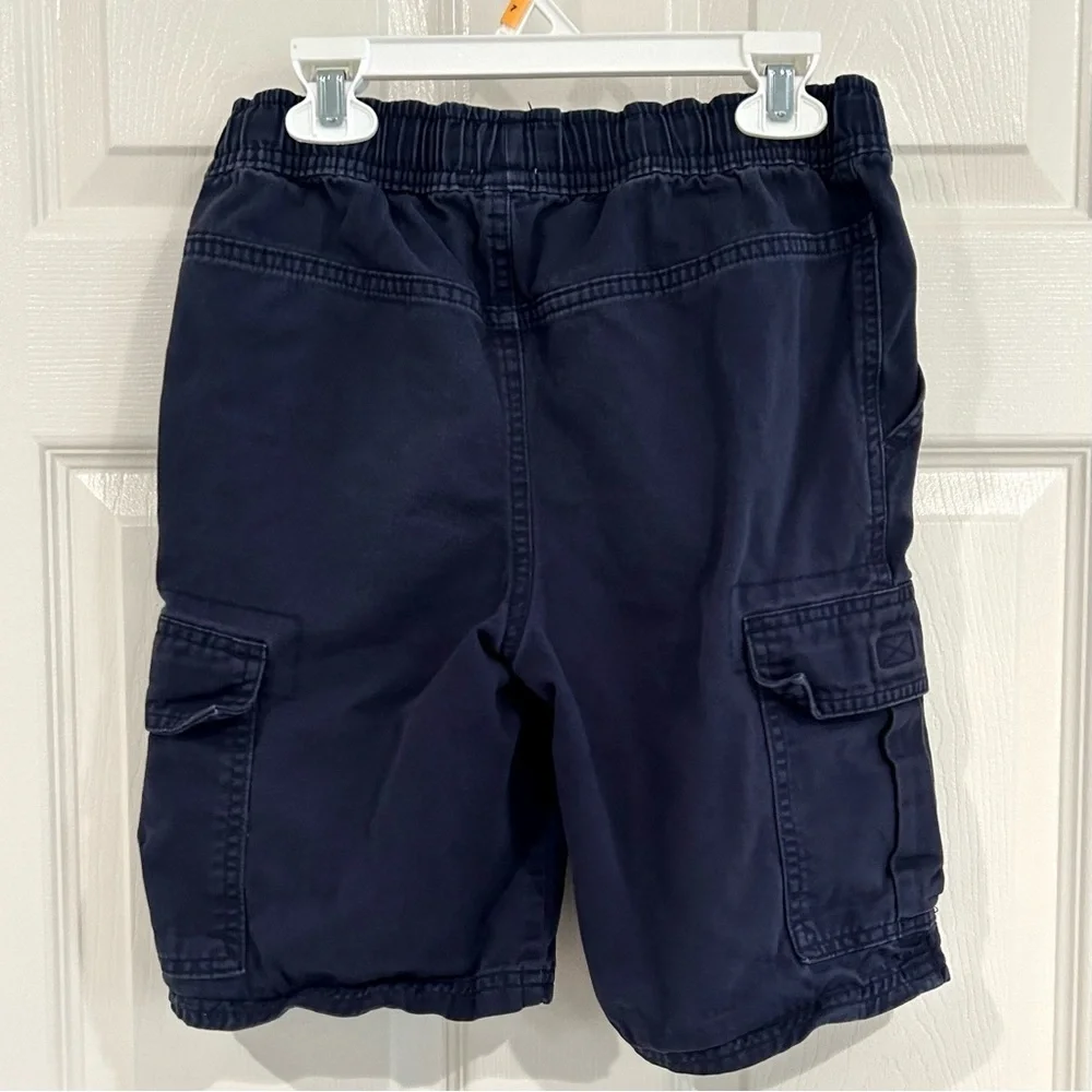 The Children's Place Boys Navy Blue Cargo Shorts Sz 10 Pull On Adjustable Waist
